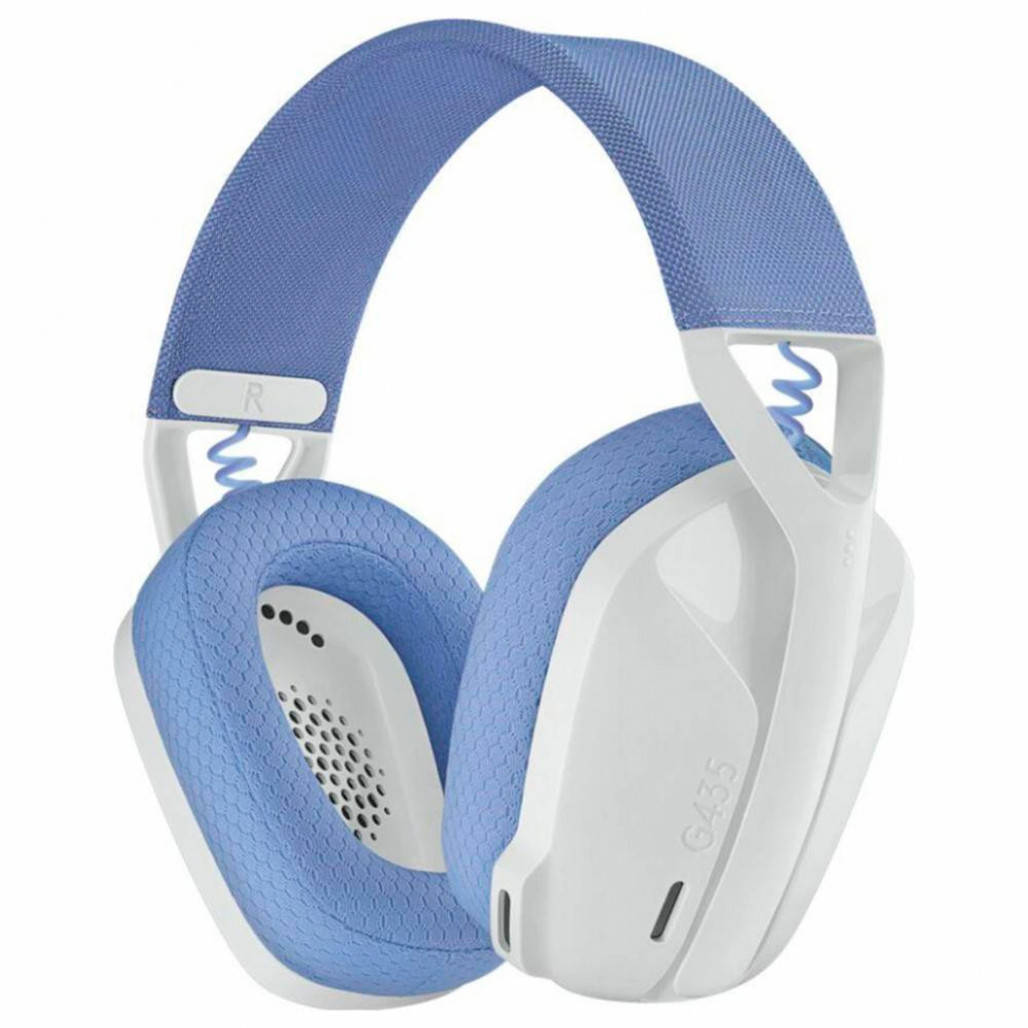 

Компьютерная гарнитура Logitech G435 Ligtspeed Wireless Gaming Headset (981-001074) White [64400], Белый