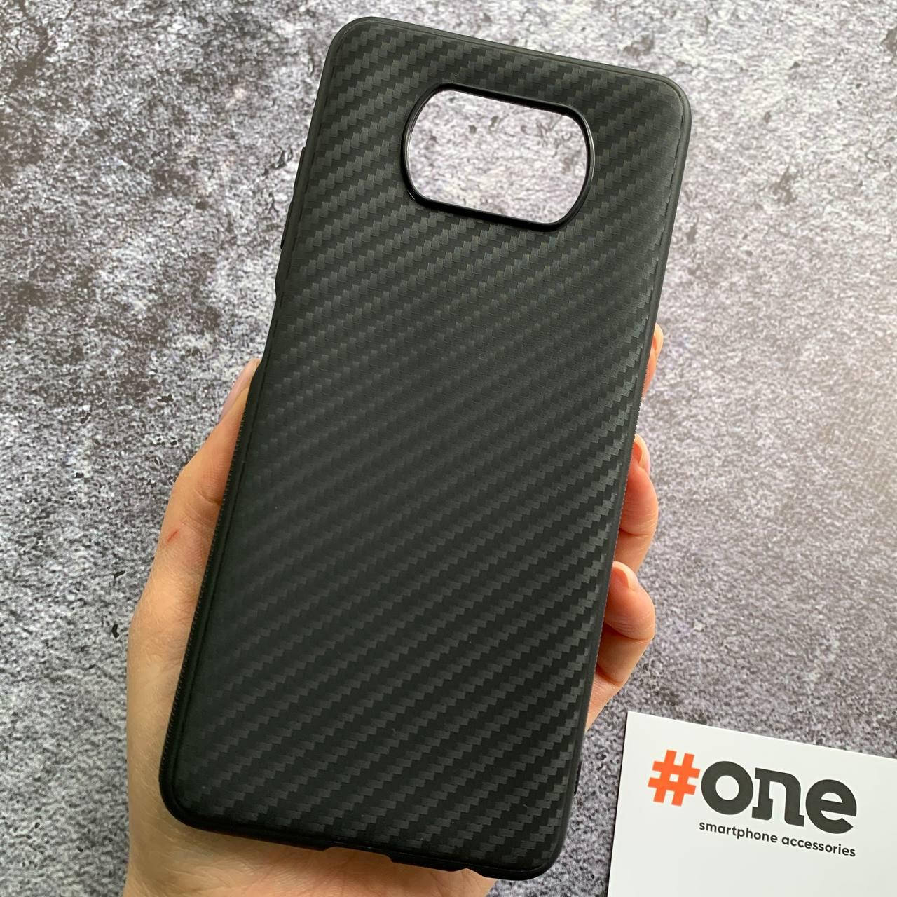 

Чехол для Xiaomi Poco X3 накладка тонкий карбоновый чехол для сяоми поко х3 черний CSl