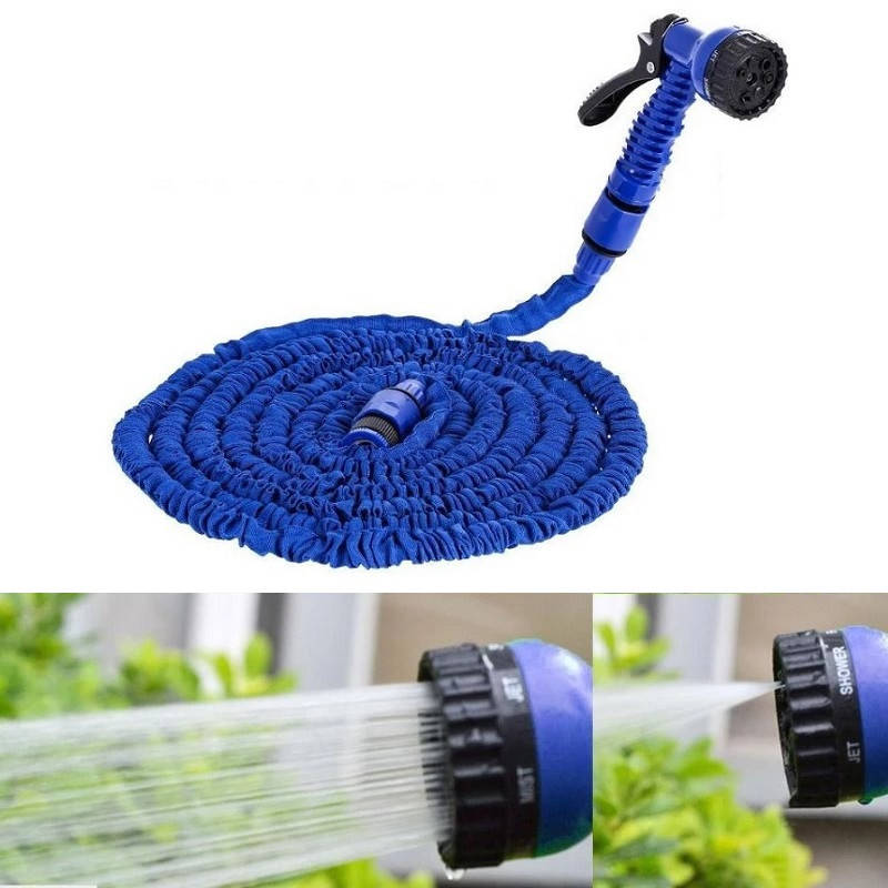 

Поливочный шланг с распылителем 60 м XHOSE / Садовый растягивающийся шланг для полива