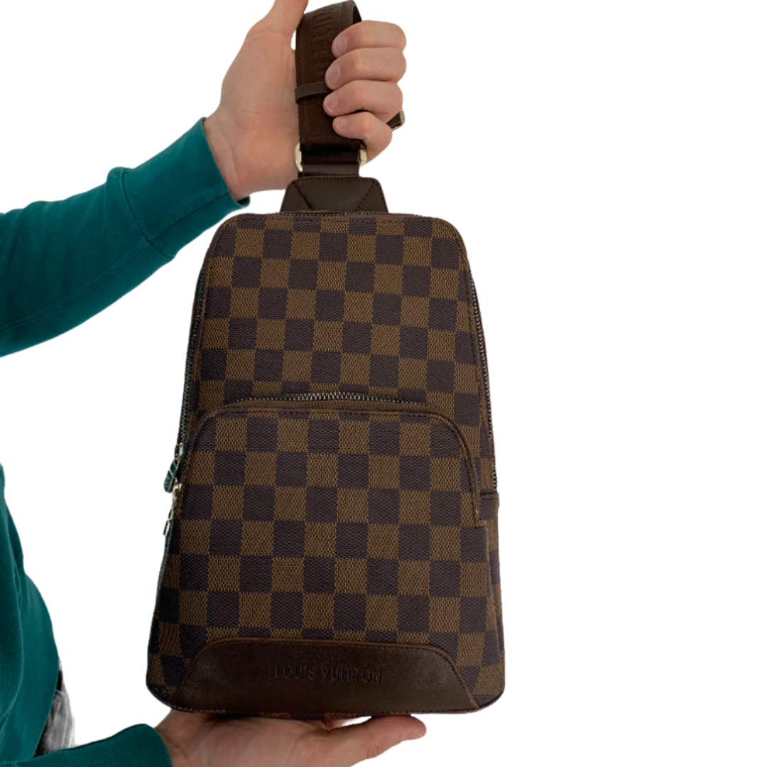 

Мужская сумка Louis Vuitton, Рыжая, PU кожа, Черный