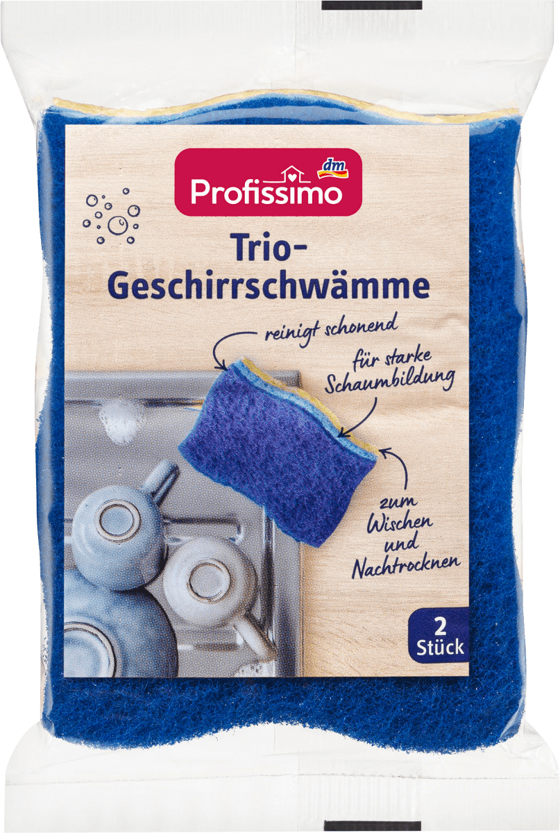 

Губки для мытья посуды Profissimo Trio-Geschirrschwämme, 2 шт.