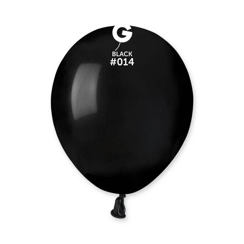 

Латексный воздушный шар 5’’ (13см) BLACK (#014) GEMAR, Черный