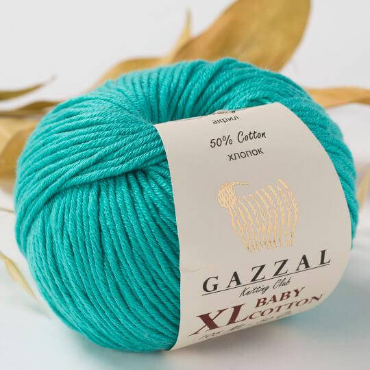 

Пряжа GAZZAL Baby cotton XL 3426 (Газзал Беби Котон XL) ментол