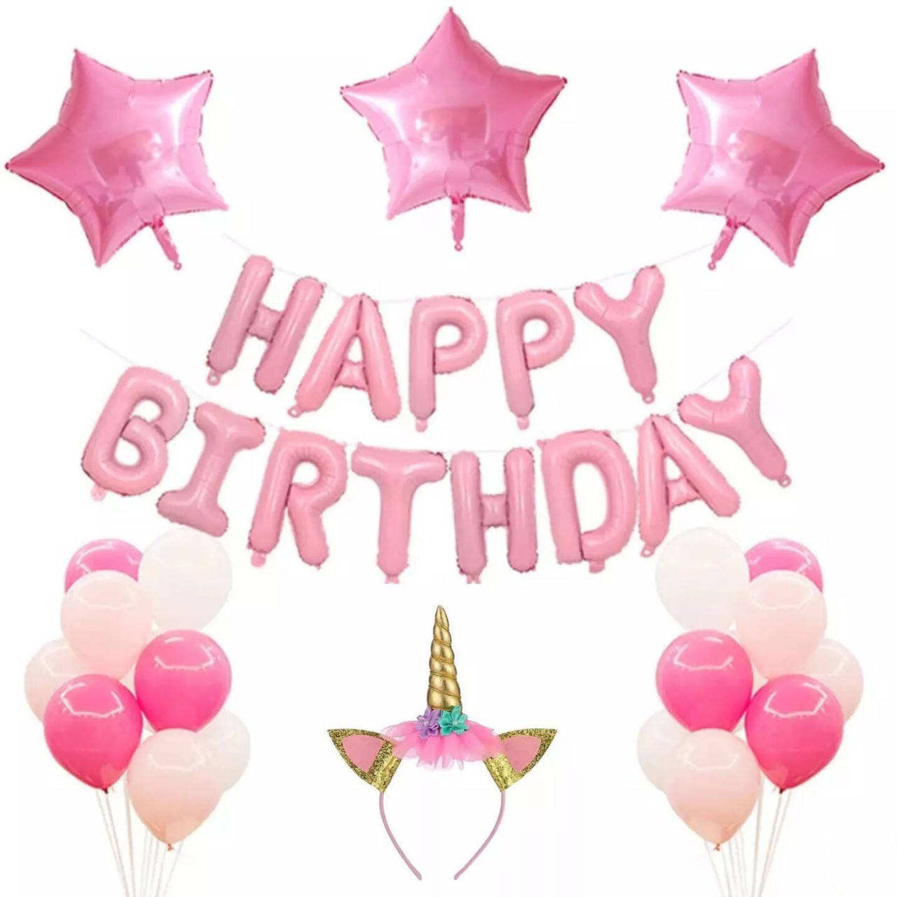 

Набор из шаров Обруч Единорог | Розовый