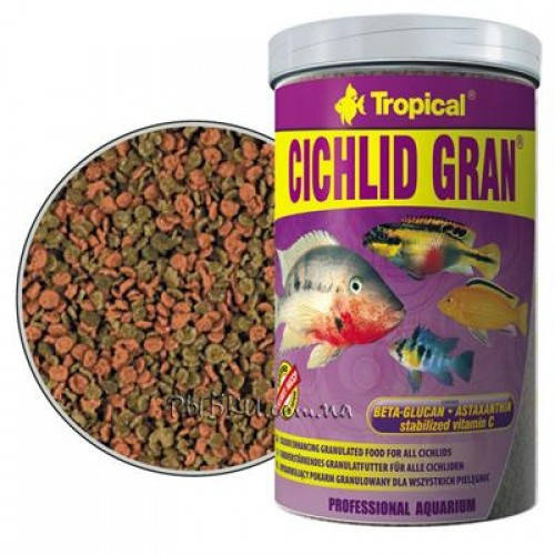 

Tropical Cichlid Gran - корм для цихлид с астаксантином, 1 л