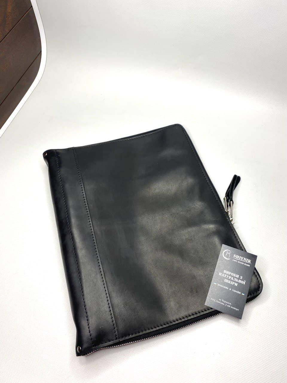 

Кожаная папка для семейных документов FAMILY FOLDER черная, Черный