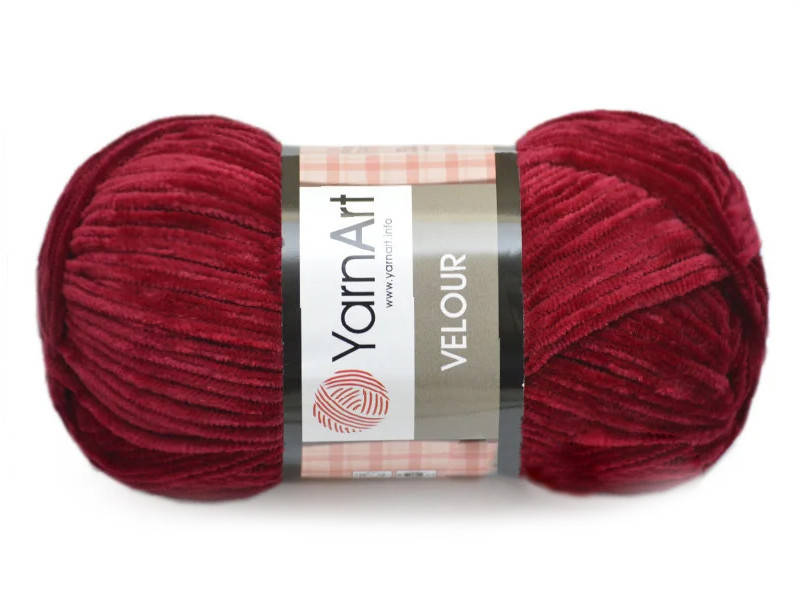 

YarnArt Velour, Бордовый №847