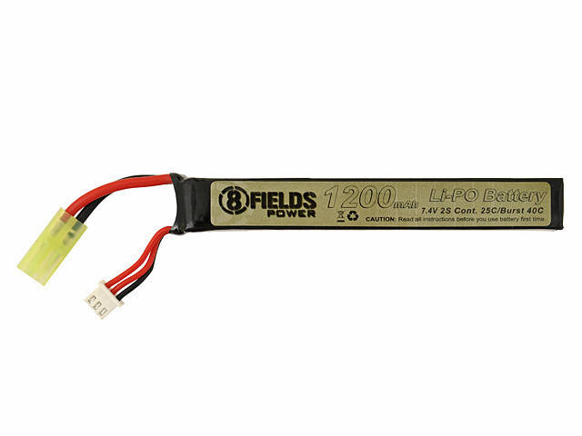 

АКБ Li-Po 1200mAh 7,4V 25/40C [8FIELDS] (для страйкбола)