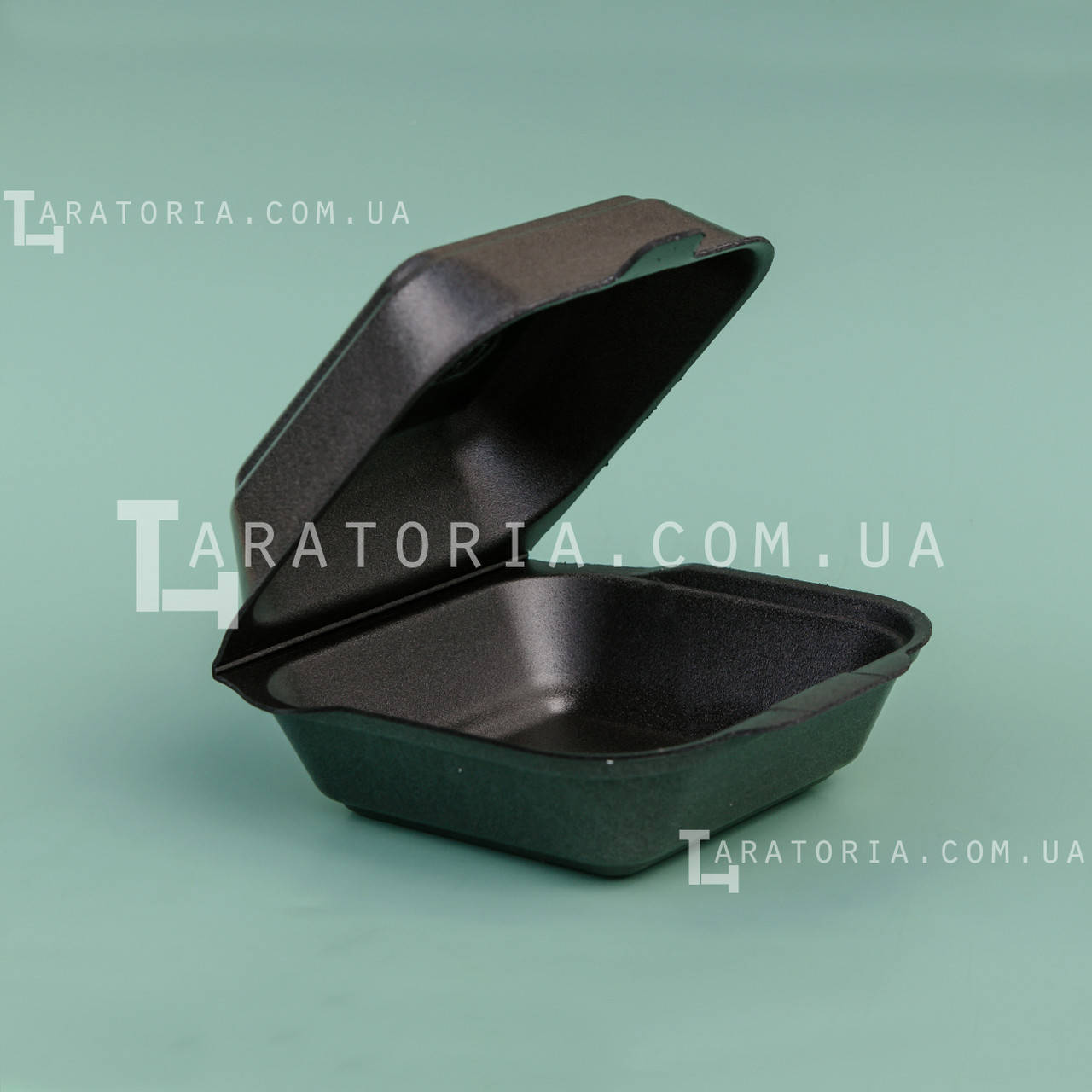 

Ланч-бокс (сэндвич) черный без делений с крышкой 150x152x60 мм. 250 шт/уп HР-6