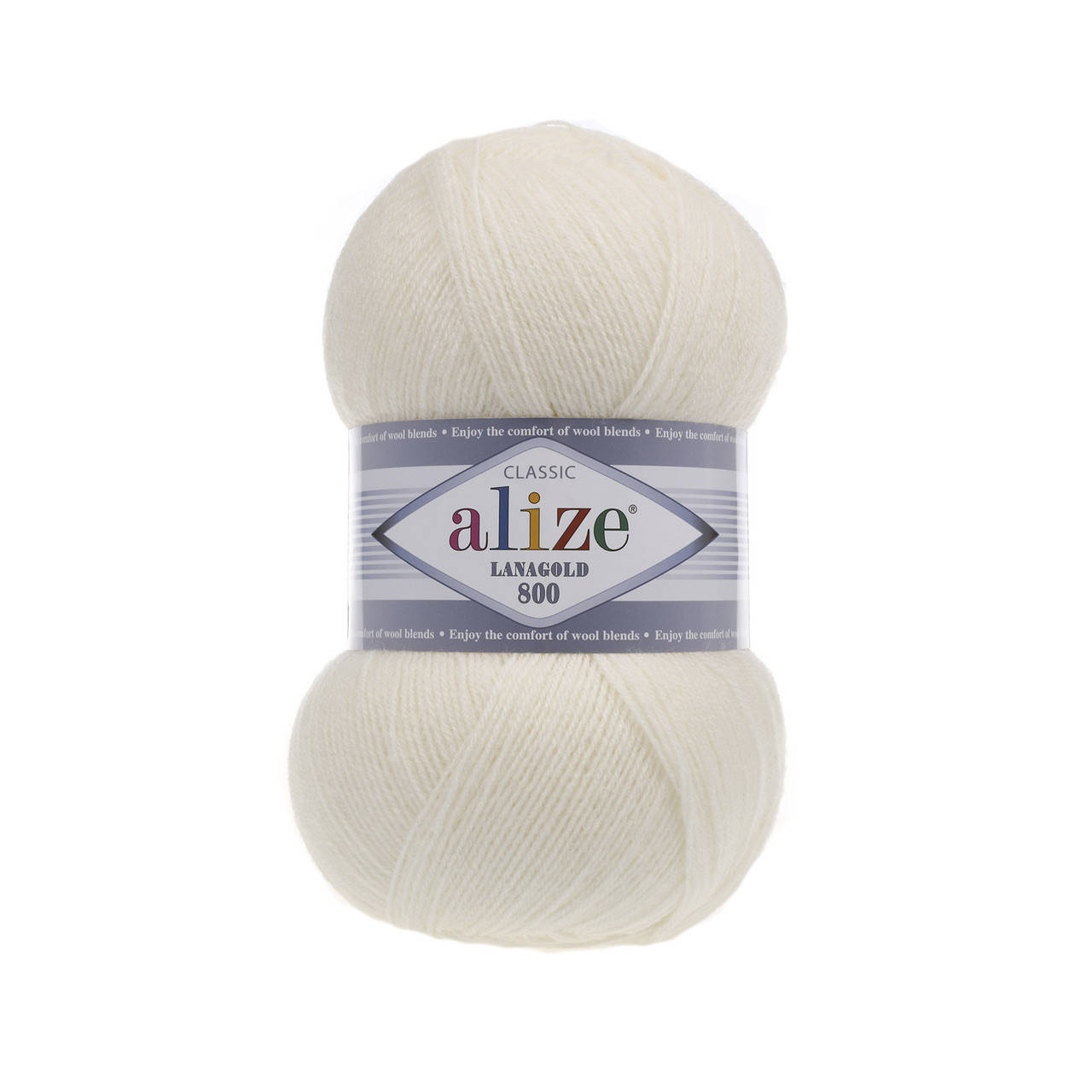 

Пряжа Alize Lana Gold 800 62 молочный