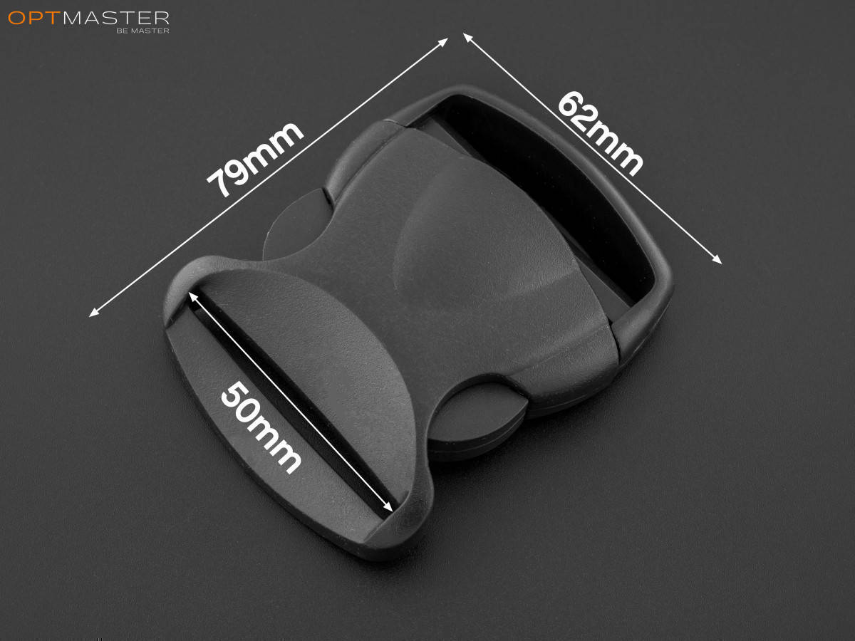 

Застёжка фастекс 50 мм пластик, цв. чёрный, арт. ФК-5009, Черный