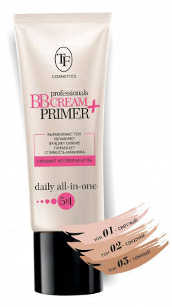 

TF Cosmetics Professionals BB Cream + PRIMER 5in1 тон 02 средний