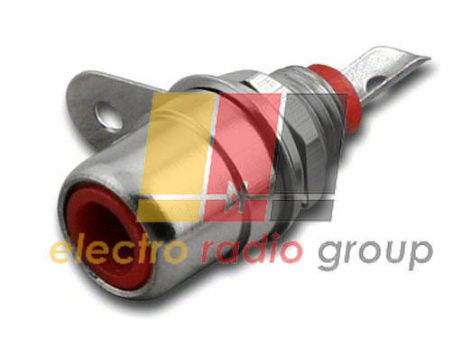 

Γнездо RCΑ серый металл монтажное красное