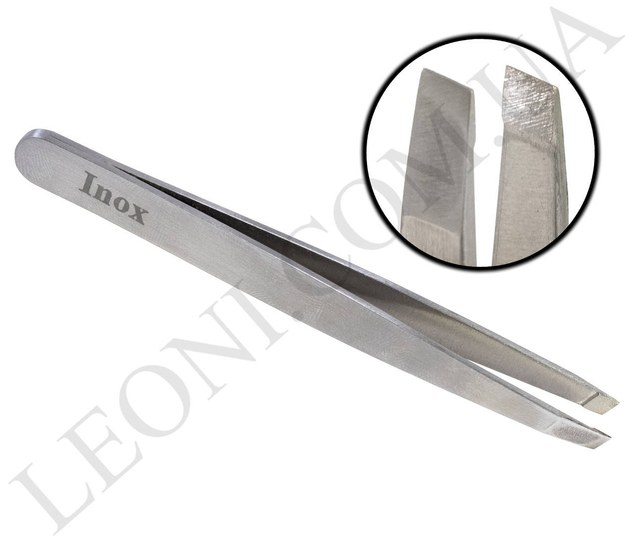 

Пинцет для бровей INOX скошенный