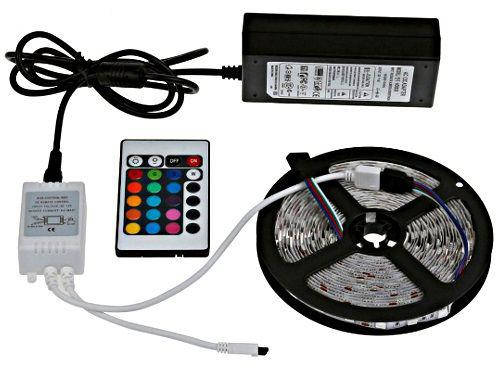 

Светодиодная лента в комплекте SMD 5050 RGB + блок питания и пульт
