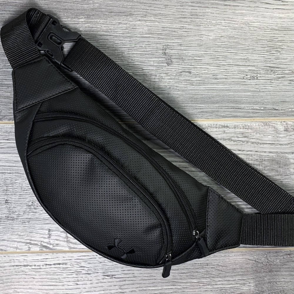 

Бананка черная Under Armour | Мужская сумка через плече | набедренная сумка, Черный