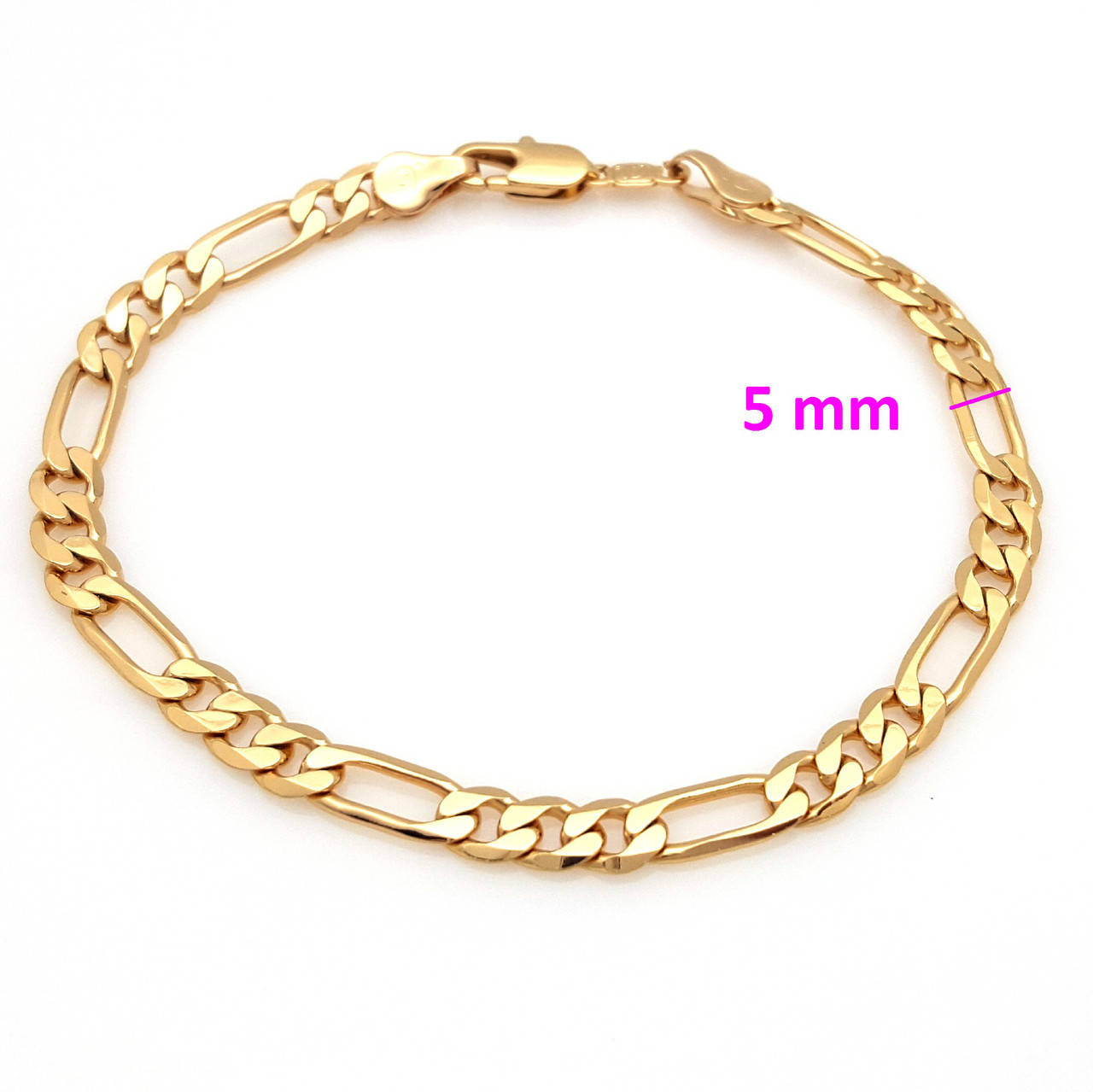 

Браслет плетение Фигаро, без камней, p. 19, 5, позолота Xuping, 18К