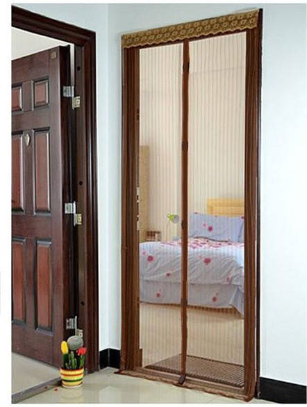 

Москитная сетка на магнитах коричневая 210х90 ( магнитная лента ), Коричневый