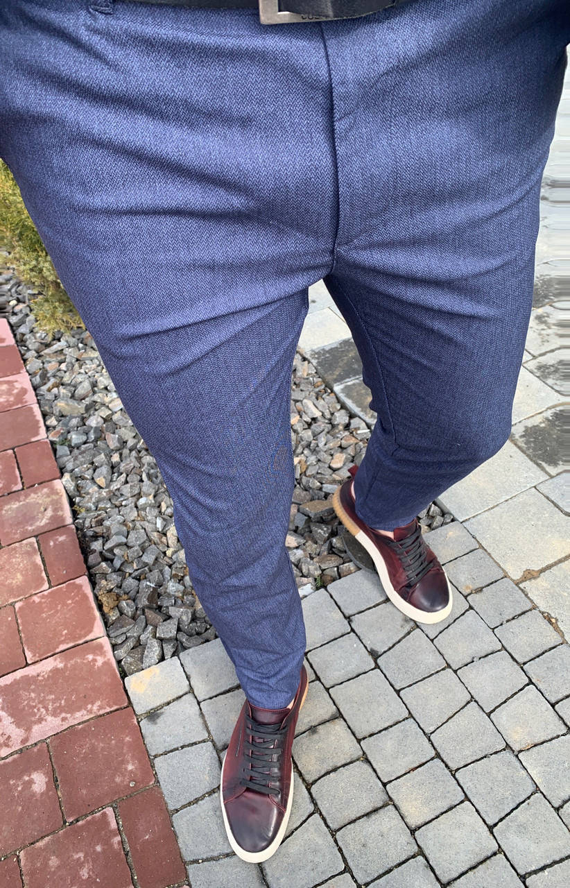 

Брюки мужские молодежные синие под джинс