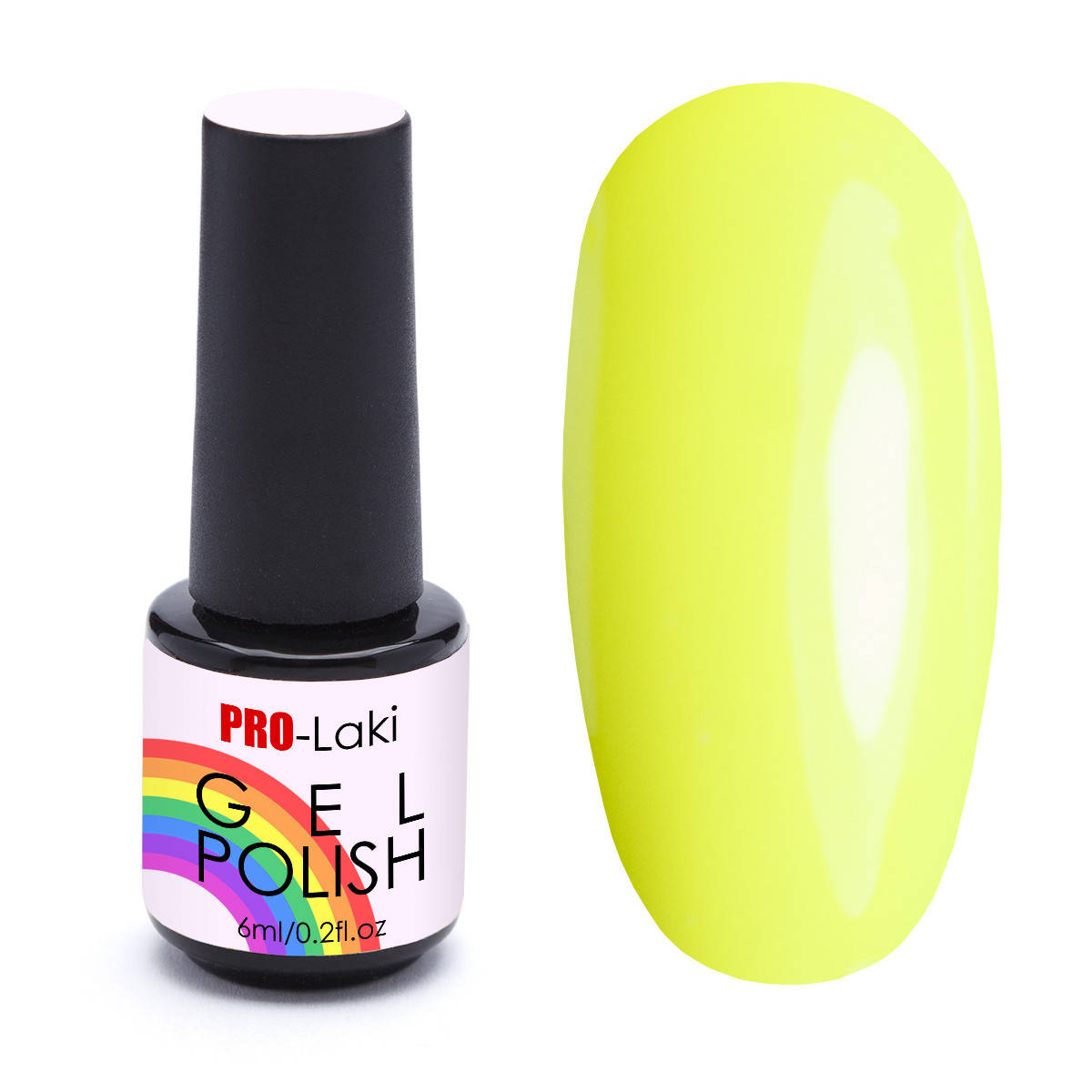 

Гель-лак #44 Неоновый лимон PRO-Laki 6ml, Неоновый желтый
