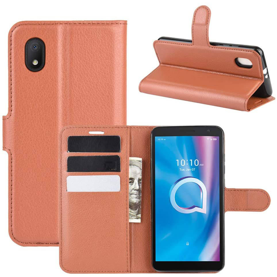 

Чехол-книжка Litchie Wallet для Alcatel 1B (5002H) Brown, Коричневый