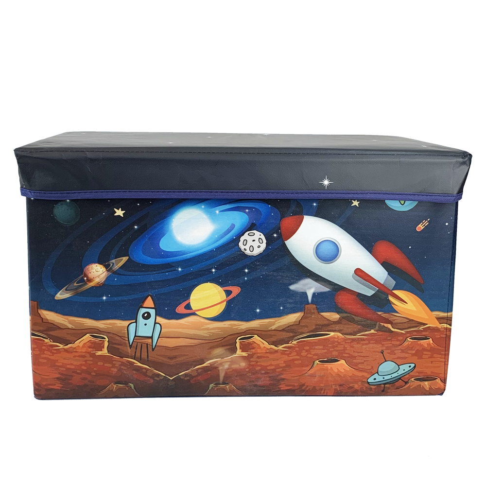 

Пуф короб для игрушек (Космос), Синий