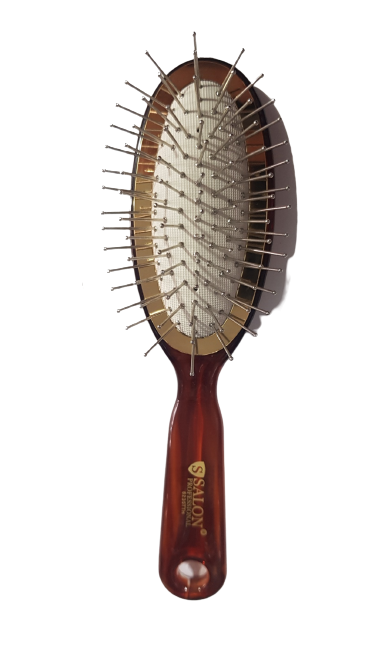 

Расческа массажка с металлическими зубьями Salon, Комбинированный цвет