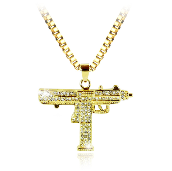 

✔️ Цепочка модная золотая с автоматом мужская женская унисекс кулон подвеска