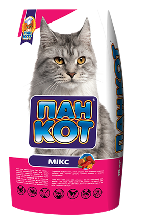 

Пан Кот МИКС 10кг Сухой корм для взрослых кошек