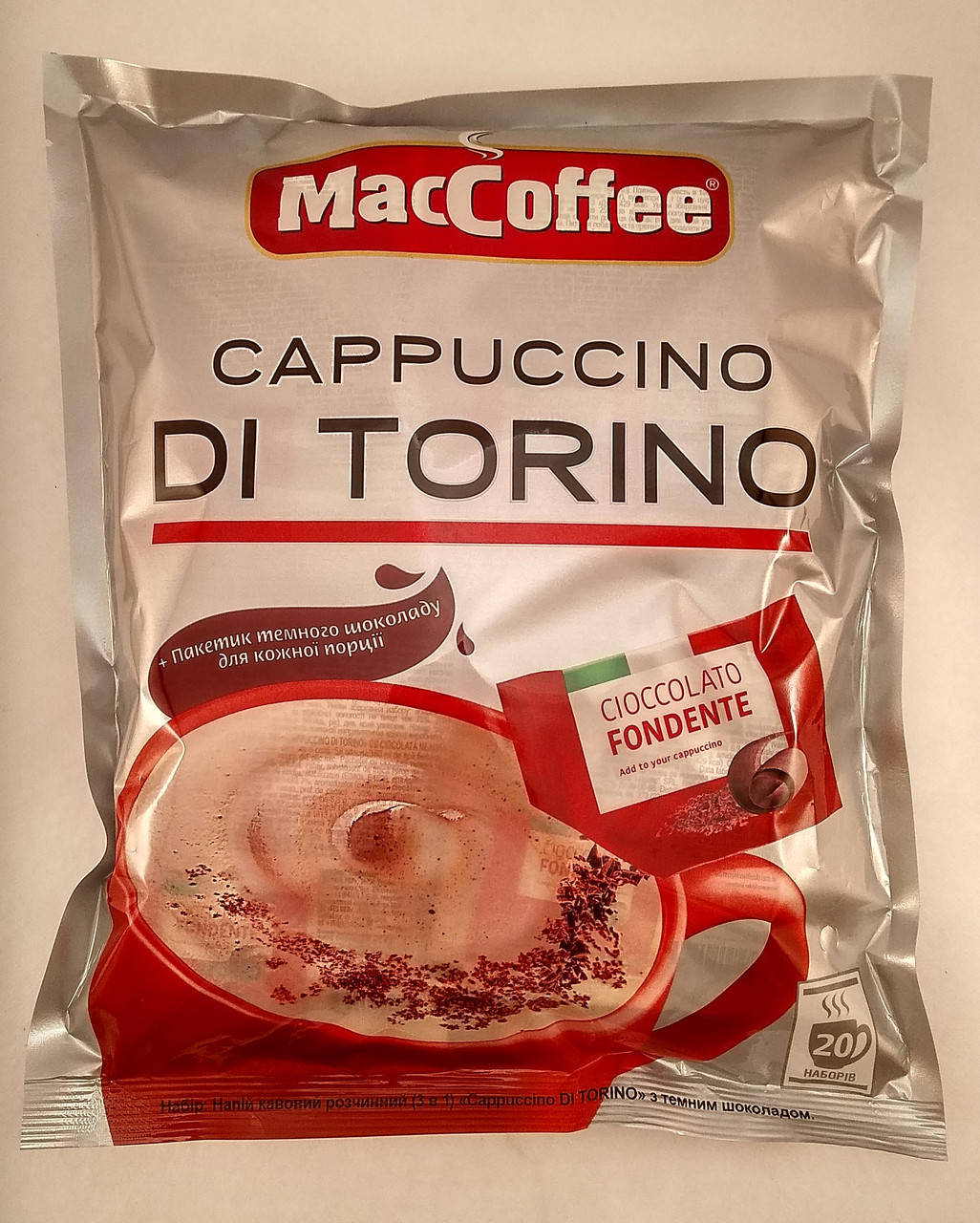

Кофейный напиток MacCoffe Cappuccino Di Torino с шоколадом 20шт по 25г
