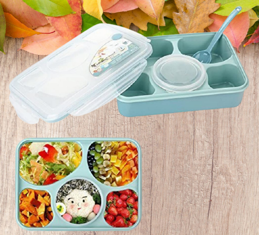 

Ланч - бокс с ложкой. Контейнер для обедов, Розовый