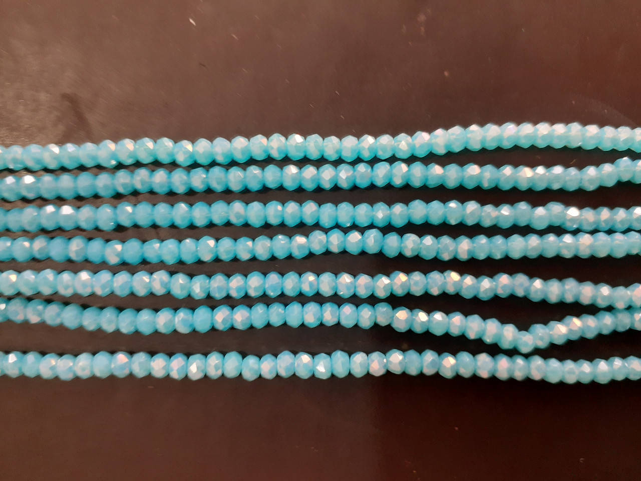 

Бусины "рондель" стекло d-3x2мм(+-) L-38см(+-)