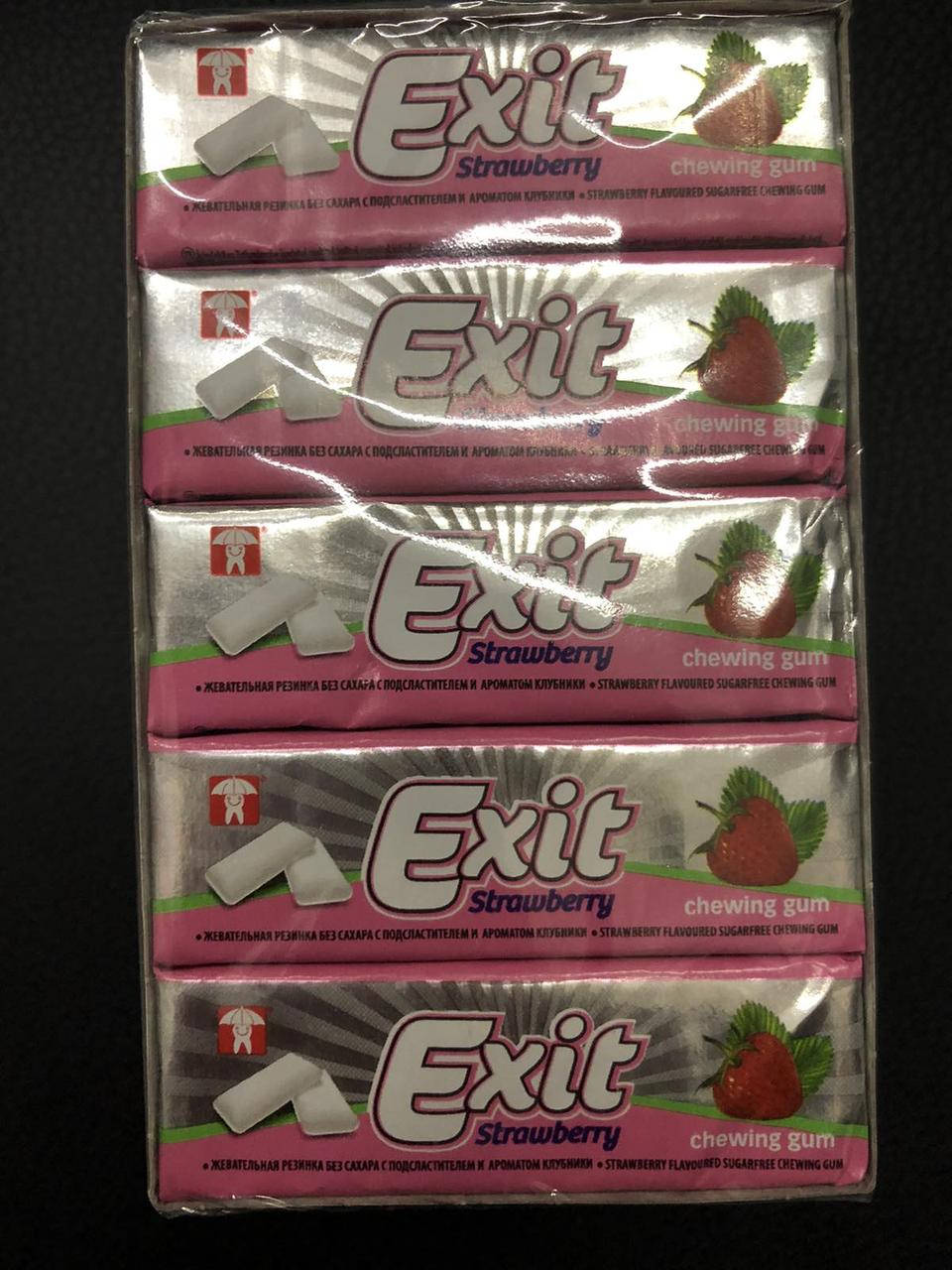 

Жевательная резинка EXIT Strawberry без сахара