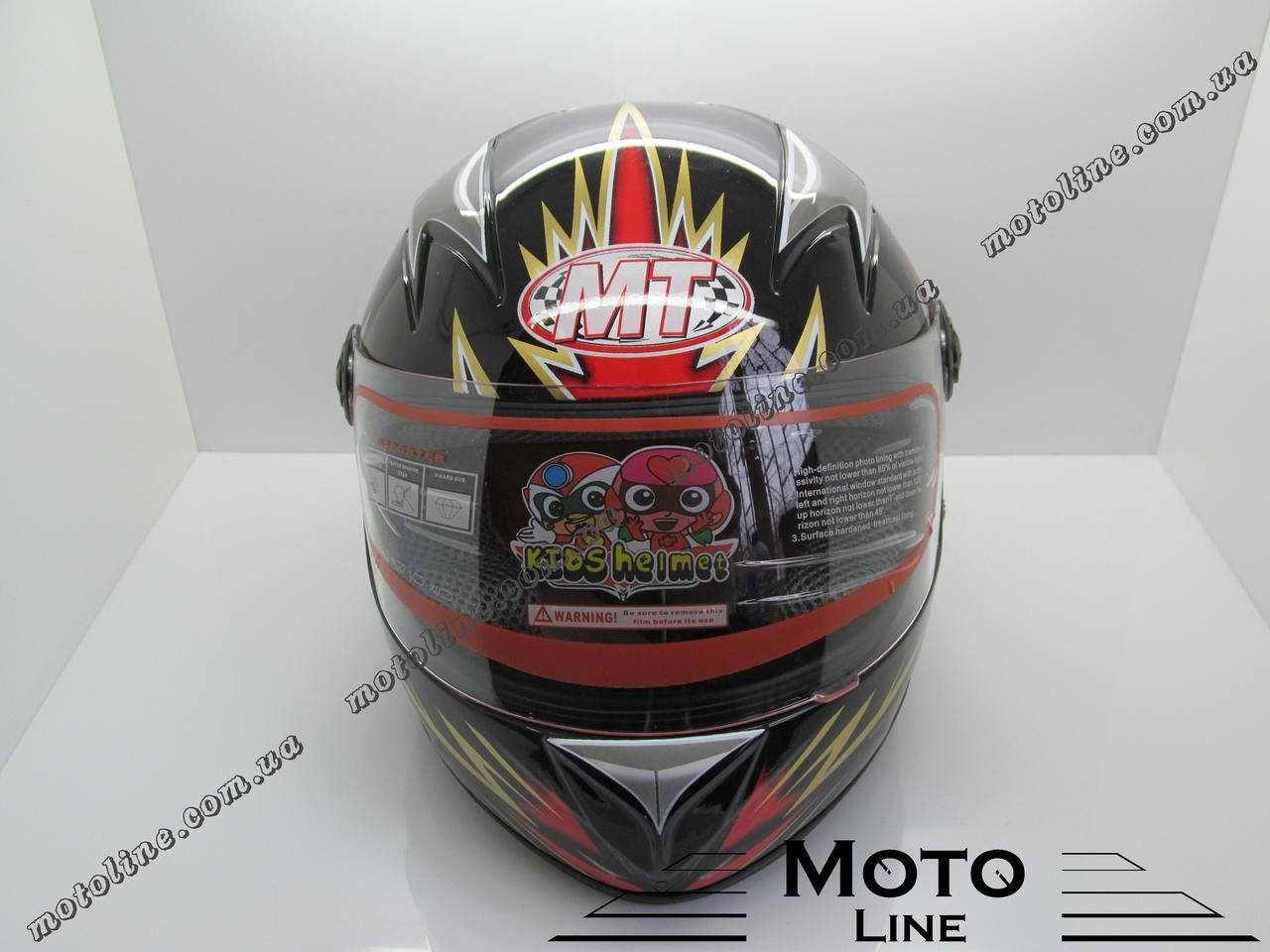

Шлем HF-909( детский закрытый белое стекло) черный MotoTech