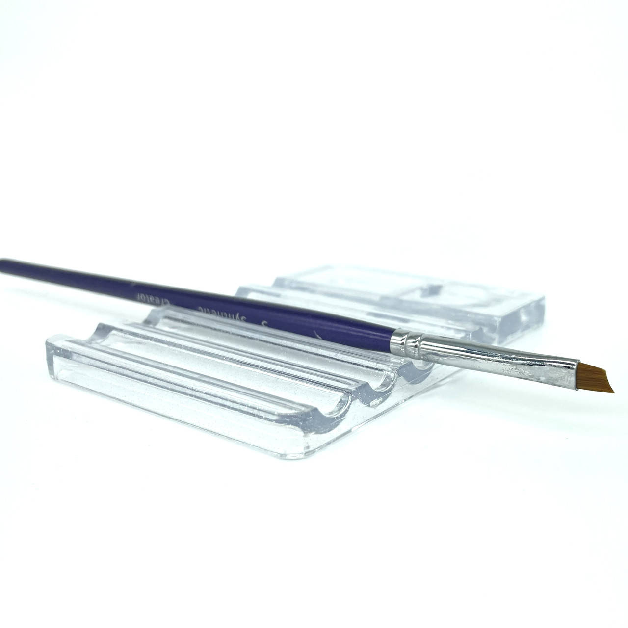 

Подставка под кисточки плоская пластиковая , прозрачная, Прозрачный