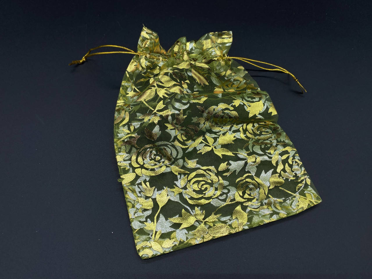 

Подарочные мешочки из органзы. Цвет Зелёный. 13х18см