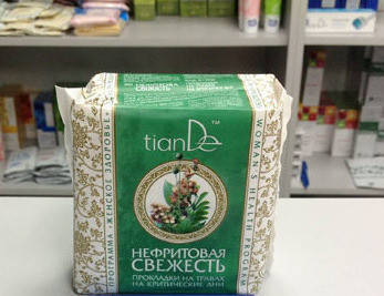 

Прокладки на травах на критические дни TianDe Нефритовая свежесть, 10шт(код 61906)
