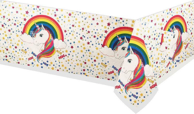 

Скатерть Единорог радуга полиэтиленовая 110*180 см