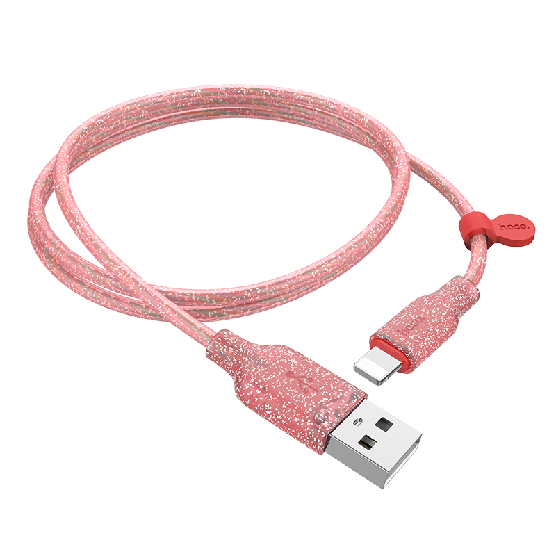 

Кабель Hoco Lightning Star Galaxy Silicone U73 1.2м 2.4A pink, Розовый