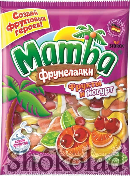 

Mamba - Фрумеладки желейки "Фрукты и йогурт" 72 г