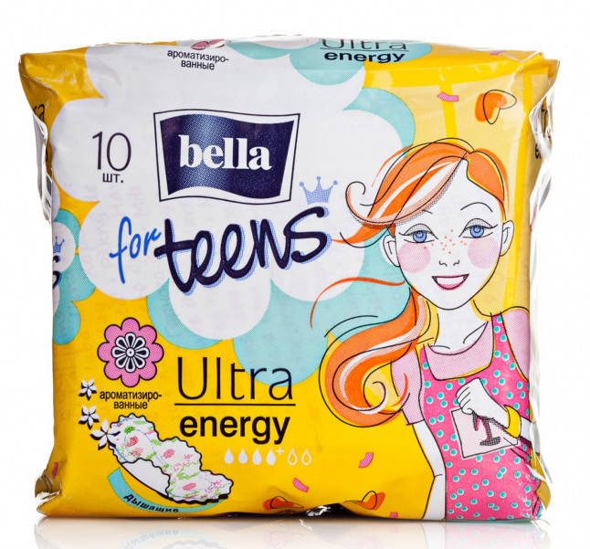 

Прокладки Bella for Teens Ultra Energy, 4 капли, 10 шт