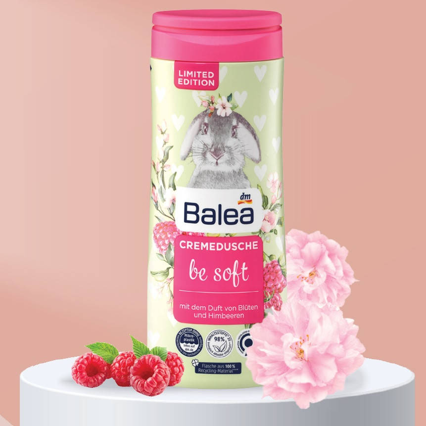 

Balea Dusche be soft Гель для душа с ароматом цветов и малины 300 мл