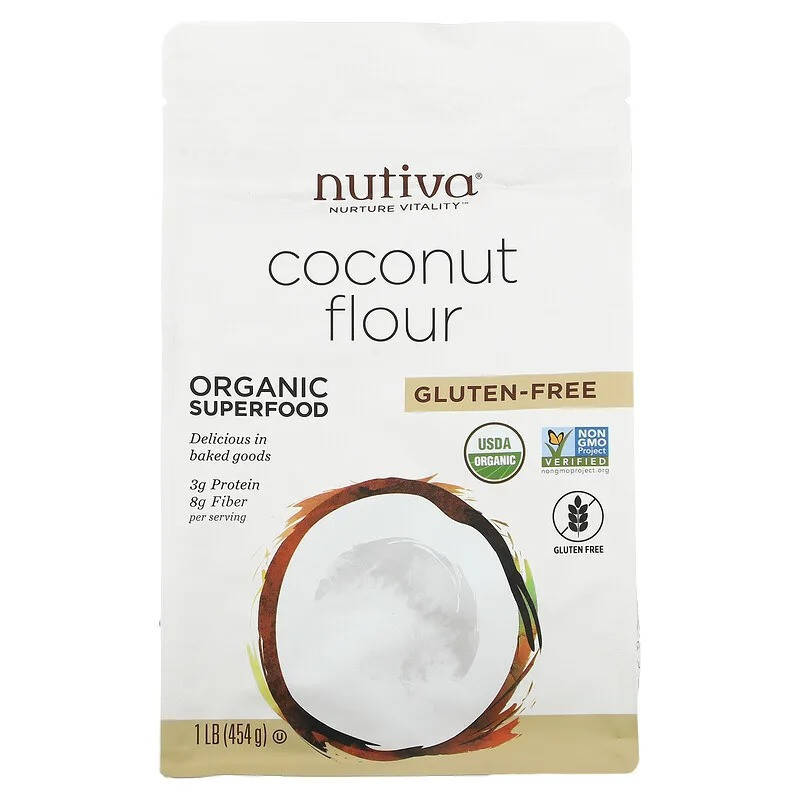 

Кокосовая мука Nutiva "Coconut Flour" безглютеновая (454 г)