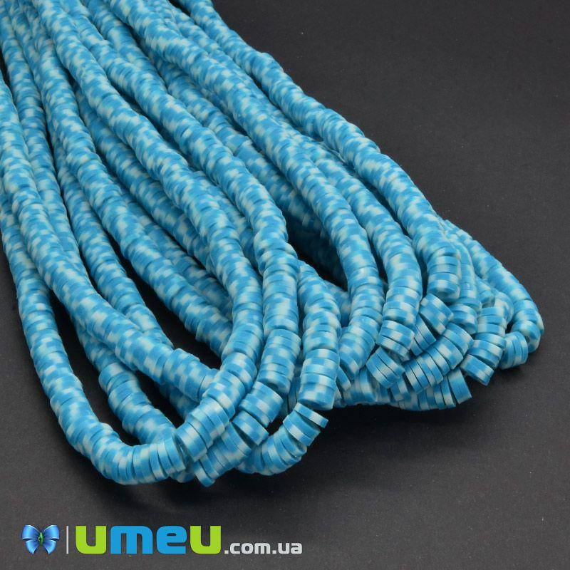 

Бусины из полимерной глины, 6 мм, Голубые, 1 низка (BUS-044095)