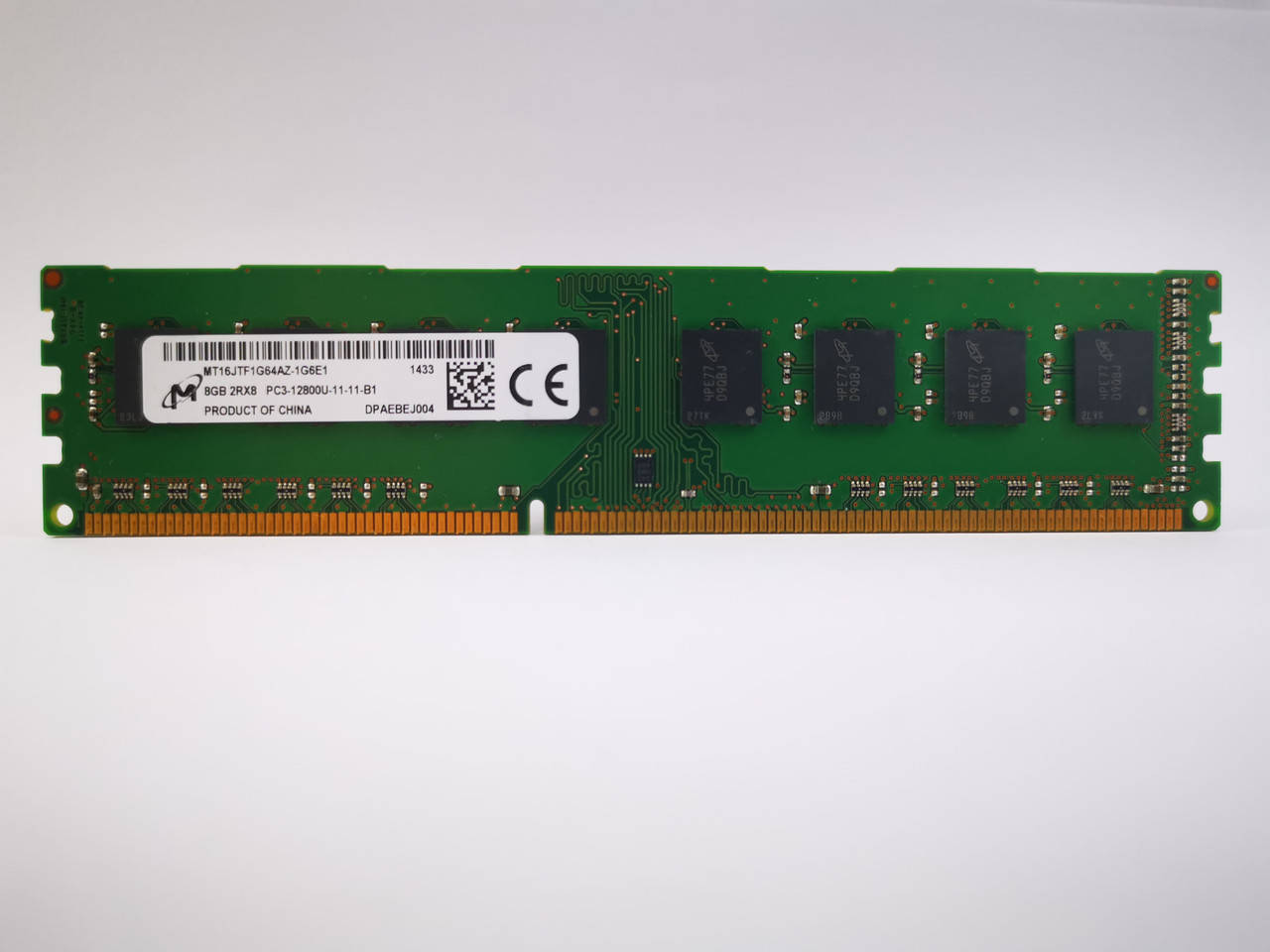 

Оперативная память Micron DDR3 8Gb 1600MHz PC3-12800U (MT16JTF1G64AZ-1G6E1) Б/У