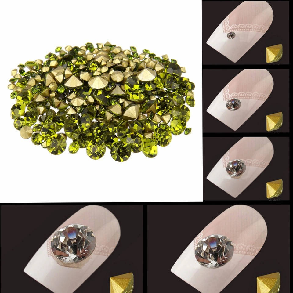 

Конусные стразы, цвет Olivine, размер на выбор*1 шт ss10(2.8mm)