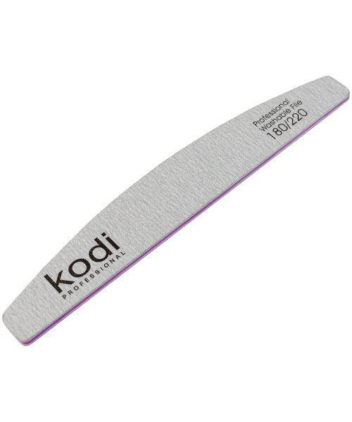 

Пилка для ногтей Kodi Professional № 095 Washable (серая) 180/220, полумесяц