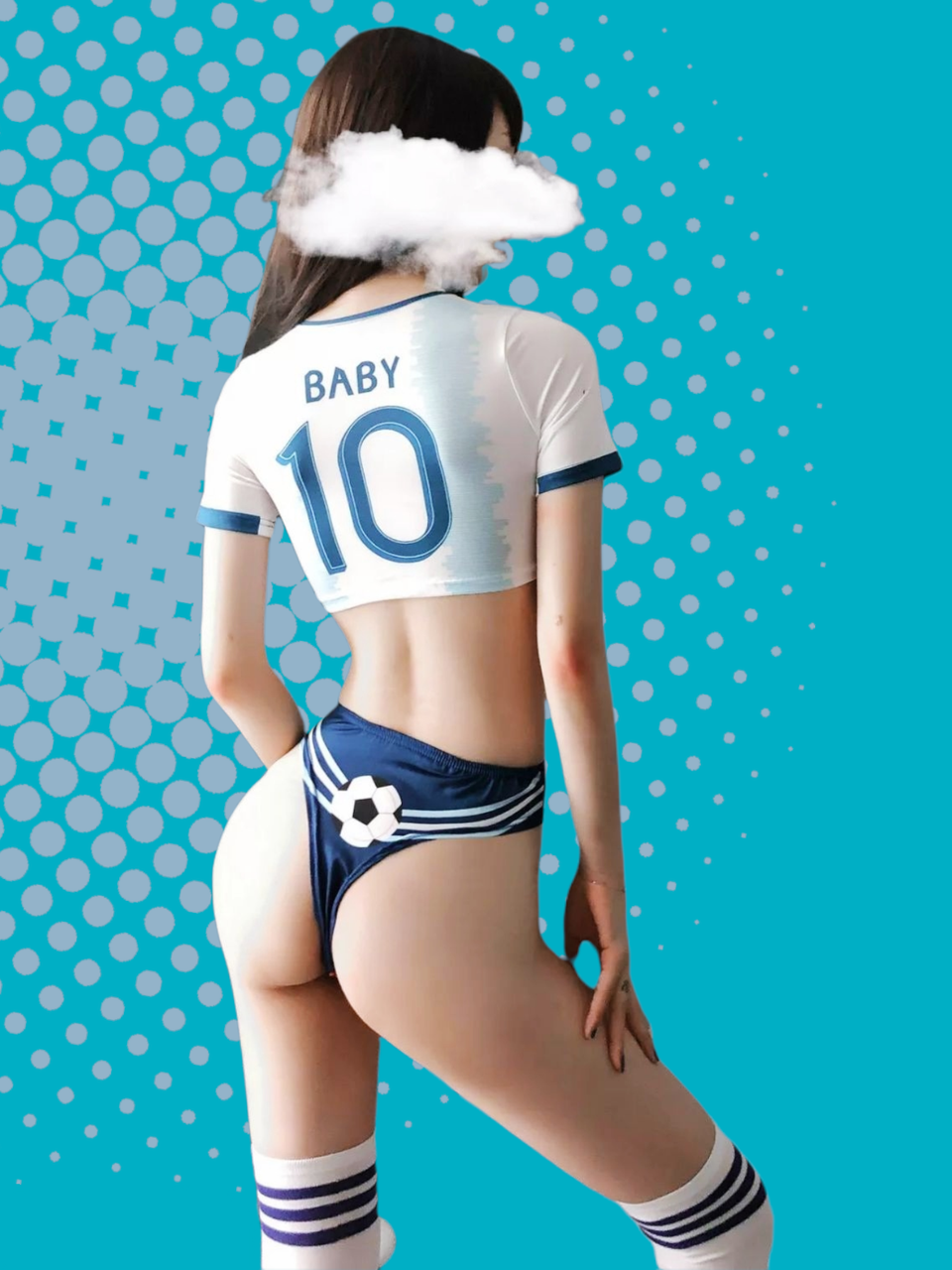 

Костюм для ролевых игр, спортивная форма, женское нижнее белье, Синий