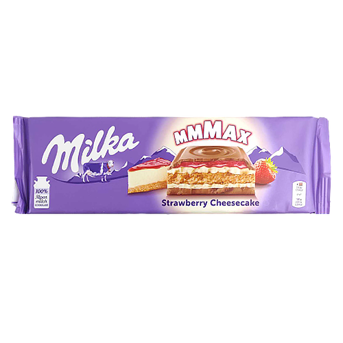 

Шоколад Мілка чізкейк полуниця Milka mmMax strawberry 300g 12шт/ящ (Код : 00-00003646)