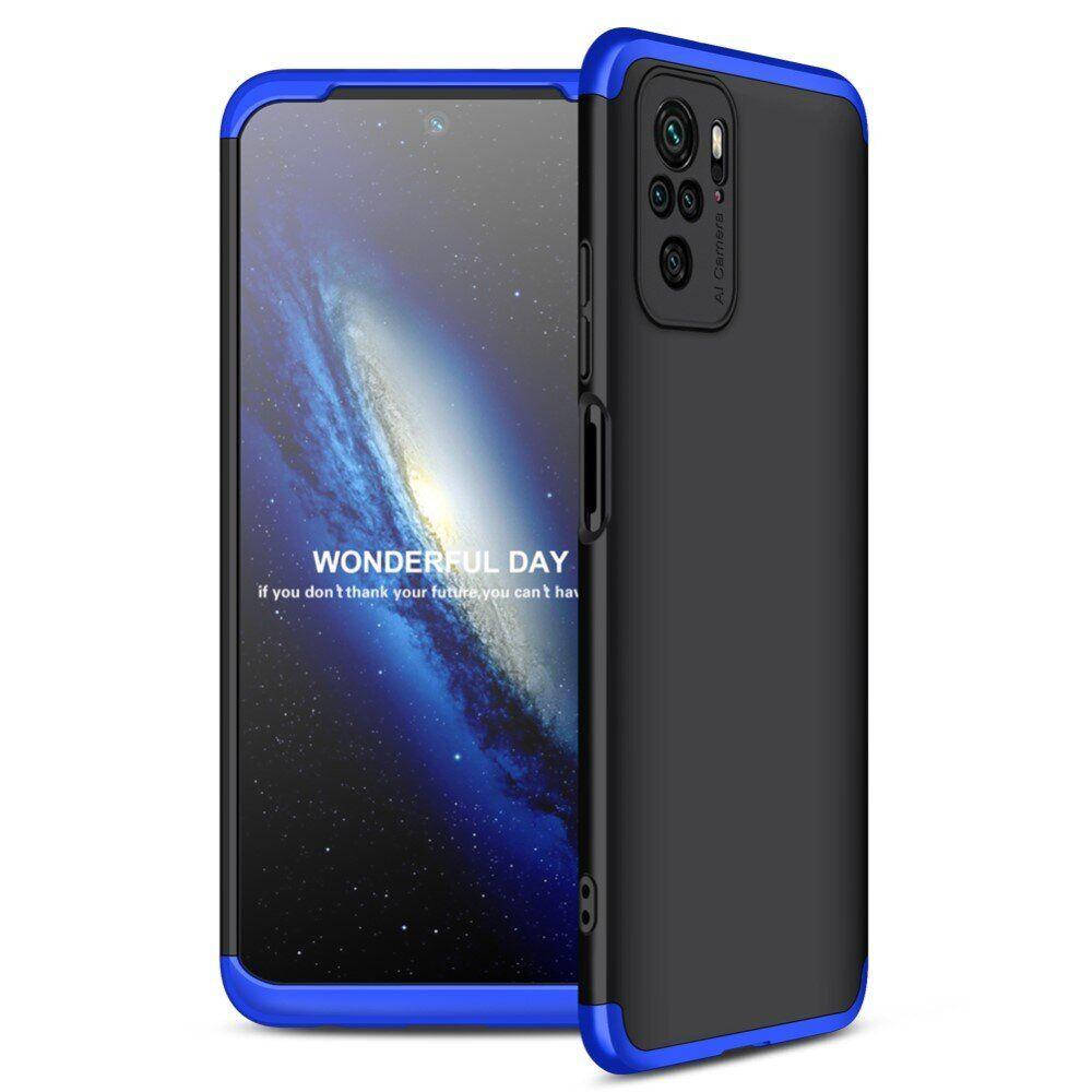 

Чехол GKK 360 для Xiaomi Redmi Note 10 / Note 10S бампер противоударный Black-Blue